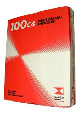 Envelopes C4 White Box Self Seal - 100